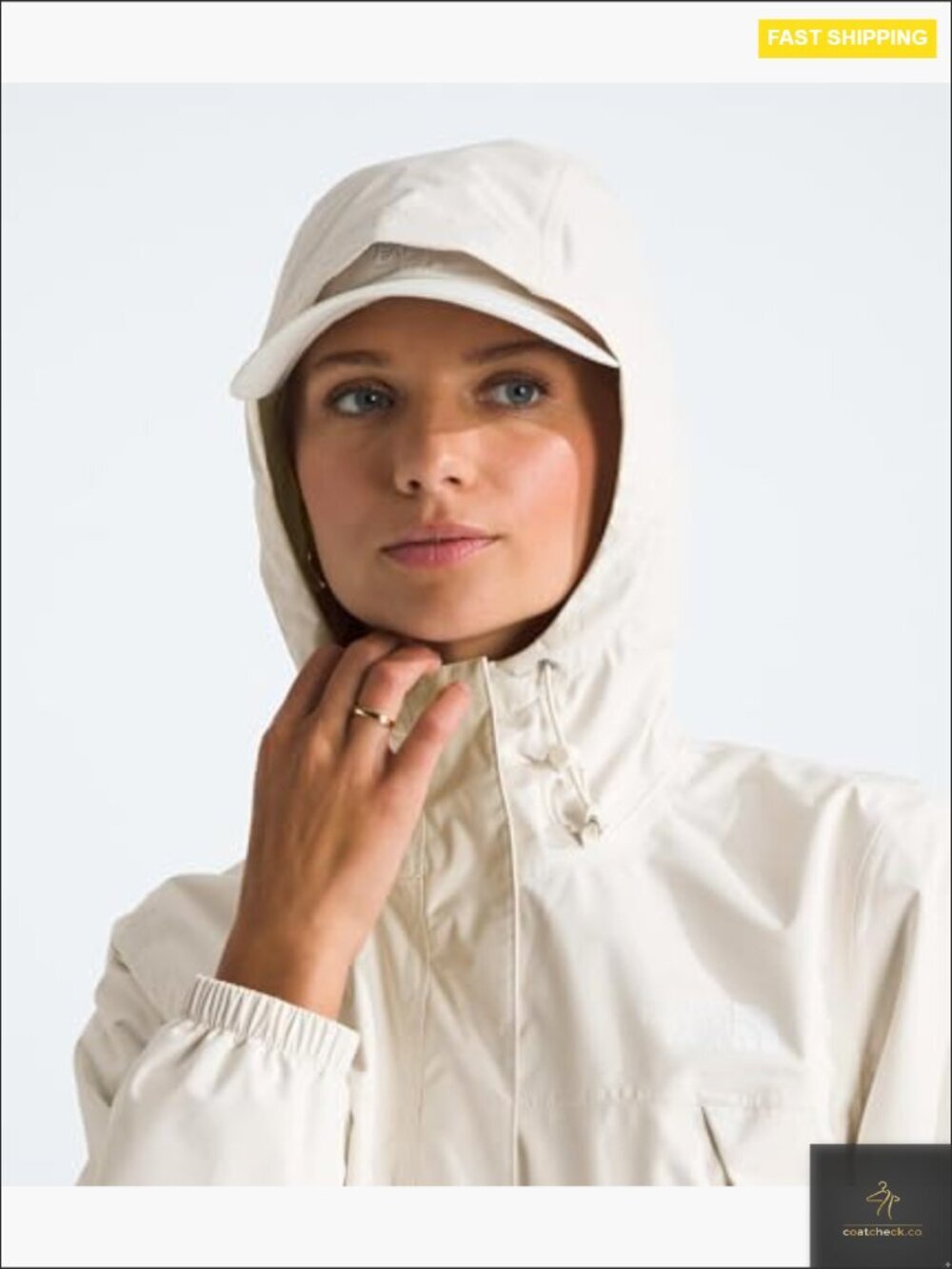Waterproof Breathable Rain Coat Hooded Zip Pockets Lightweight Packable - Picture 3 of 6